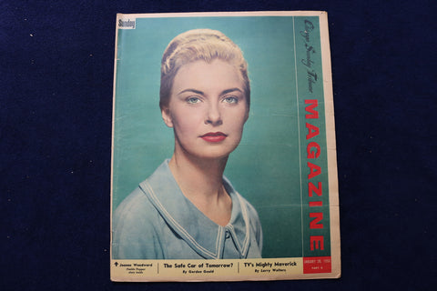 1958 JANUARY 26 CHICAGO TRIBUNE MAGAZINE - JOANNE WOODWARD COVER - E 22185