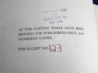 1932 THE SATYRICON OF PETRONIUS ARBITER BOOK #123/2500 - ILLUS. - KD 2371