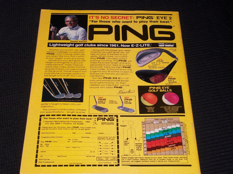 1985 JULY 26 GOLF WORLD MAGAZINE - SANDY LYLE FRONT COVER - E 5592A