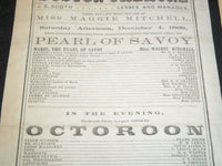 1869 BOSTON THEATRE PROGRAMS LOT OF 2 - THE EMERALD RING - PEARL SAVOY - J 5340