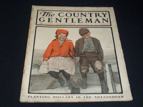 1919 MARCH 1 THE COUNTRY GENTLEMAN MAGAZINE ILLUSTRATED COVER ART - E 2896