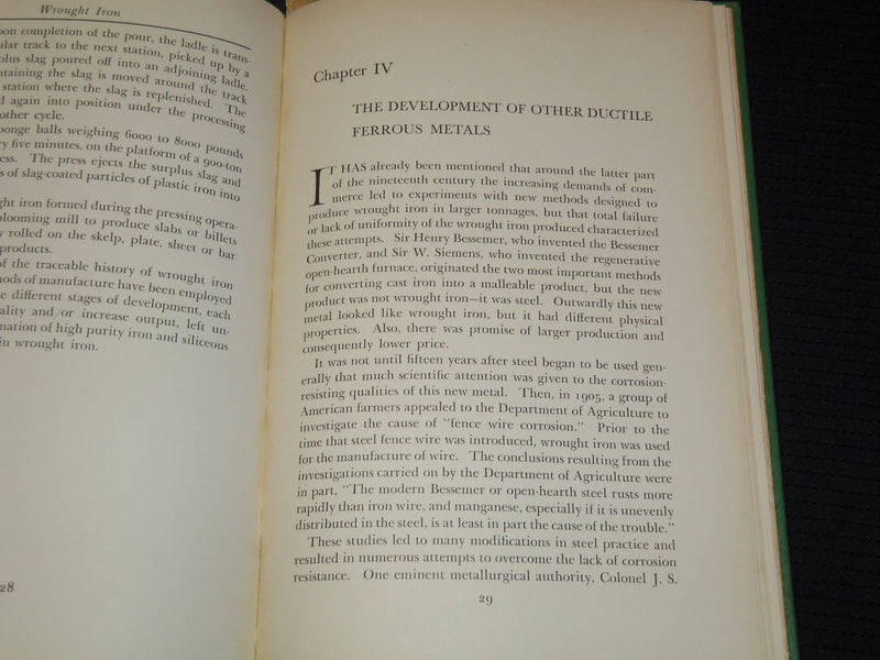 1951 WROUGHT IRON MANUFACTURE BOOK BY JAMES ASTON & STORY - 1ST PRINT - KD 9504