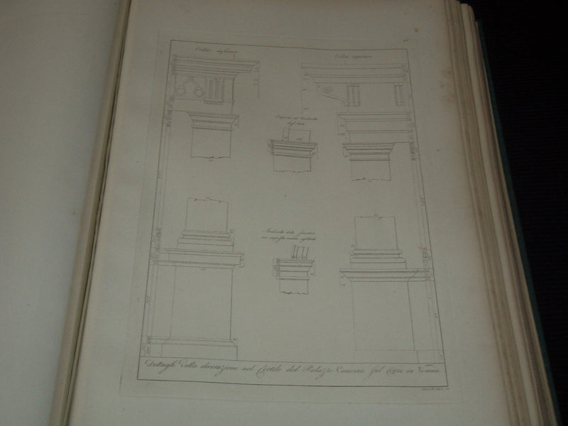 1862 LE FABBRICHE DI MICHELE SANMICHELI VOLUME LOT OF 2 - 150 PLATES - Z 283