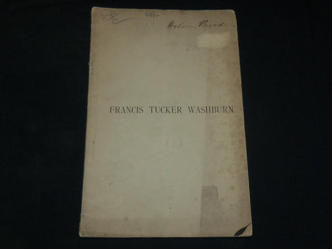 1874 DISCOURSE AT THE FUNERAL OF REV. FRANCIS TUCKER WASHBURN - J 6081