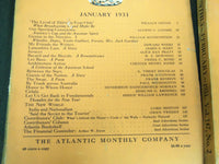 1931 THE ATLANTIC MONTHLY MAGAZINE LOT 12 ISSUES - STORIES & ARTICLES - WR 450G