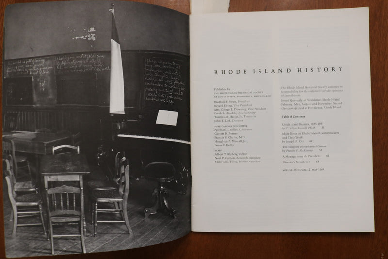 1969 SPRING RHODE ISLAND HISTORY SOFTCOVER BOOK - K 3190