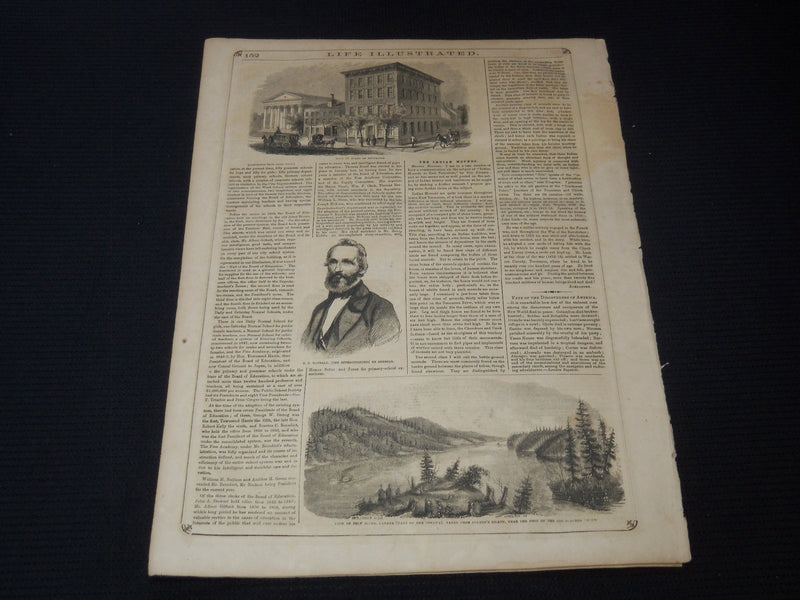 1858 MARCH 6 LIFE ILLUSTRATED NEWSPAPER - CAYUGA LAKE - NP 5896