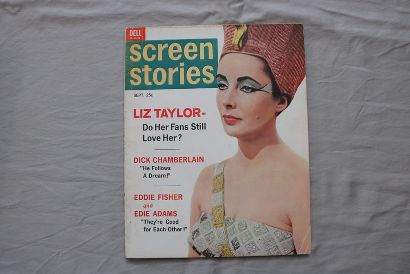 1962 SEPTEMBER SCREEN STORIES MAGAZINE - ELIZABETH TAYLOR COVER - E 19919
