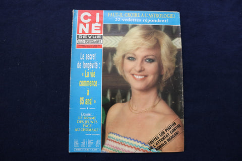 1981 APRIL 2 CINE REVUE MAGAZINE - EVELYNE LECLERCQ COVER - E 22092
