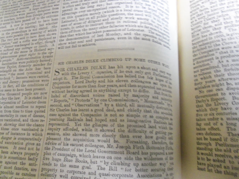 1885 SATURDAY REVIEW 2 BOUND VOLUMES - COMPLETE YR- PUBLISHED IN LONDON - R 1099
