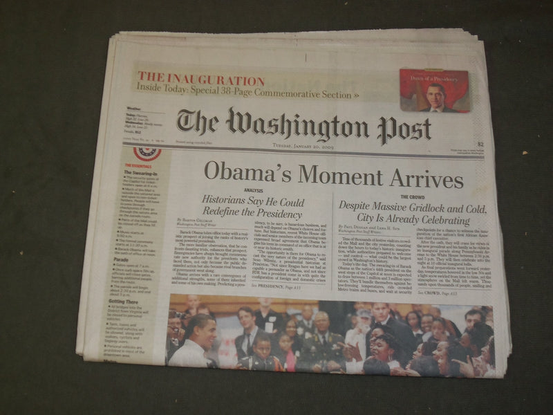 2009 JAN 20 THE WASHINGTON POST NEWSPAPER - BARACK OBAMA INAUGURATION - NP 3239