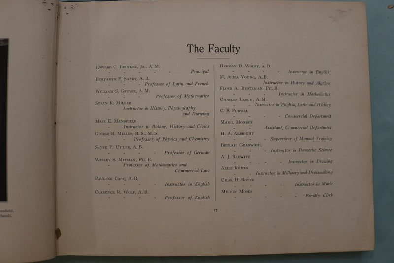 1915 THE RECHAUFFE EASTON HIGH SCHOOL YEARBOOK - EASTON, PENNSYLVANIA - YB 3546