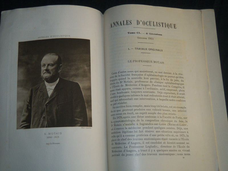 1910-1919 ANNALES D'OCULISTIQUE MAGAZINE LOT OF 60 + 4 VOLUMES - R 1106