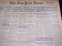 1941 SEPT 13 NEW YORK TIMES - ANOTHER AMERICAN OWNED SHIP TORPEDOED - NT 1472