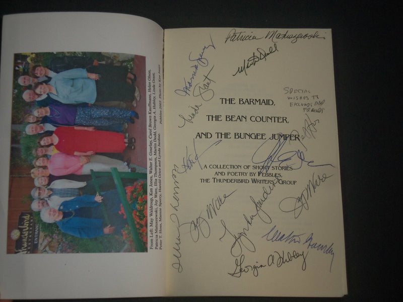 2003 THE BARMAID BEAN COUNTRE BUNGEE JUMPER BOOK - AUTOGRAPHED - KD 5445