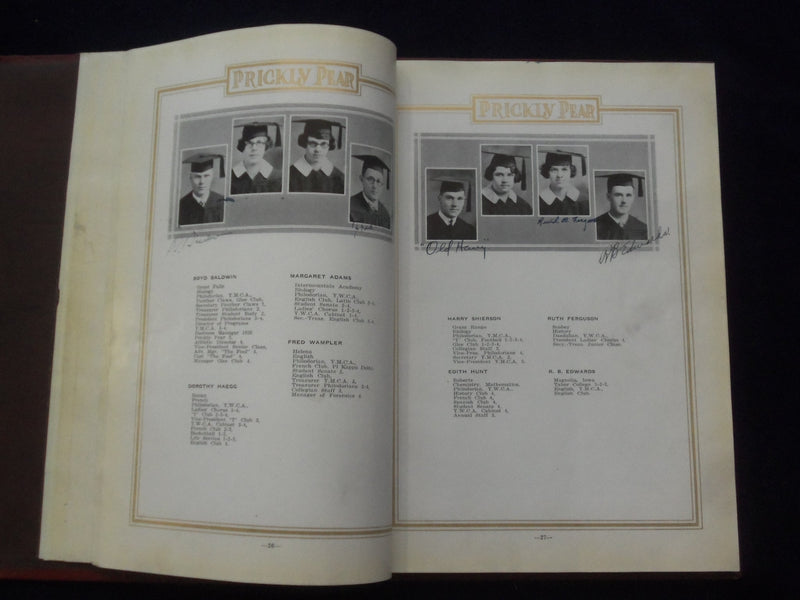 1927 THE PRICKLY PEAR INTERMOUNTAIN UNION COLLEGE YEARBOOK -HELENA, MT - YB 3115
