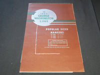 1957 THE GEORGE WASHINGTON HANGERS CALENDAR SALESMAN SAMPLE SHEETS BOOK - C 22