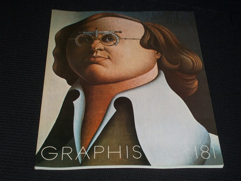 1975 #181 GRAPHIS MAGAZINE VERY NICE COVER ART & INSIDE PAGES - E 855