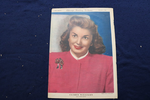 1946 SEPTEMBER 1 CHICAGO TRIBUNE MAGAZINE - ESTHER WILLIAMS COVER - E 22837
