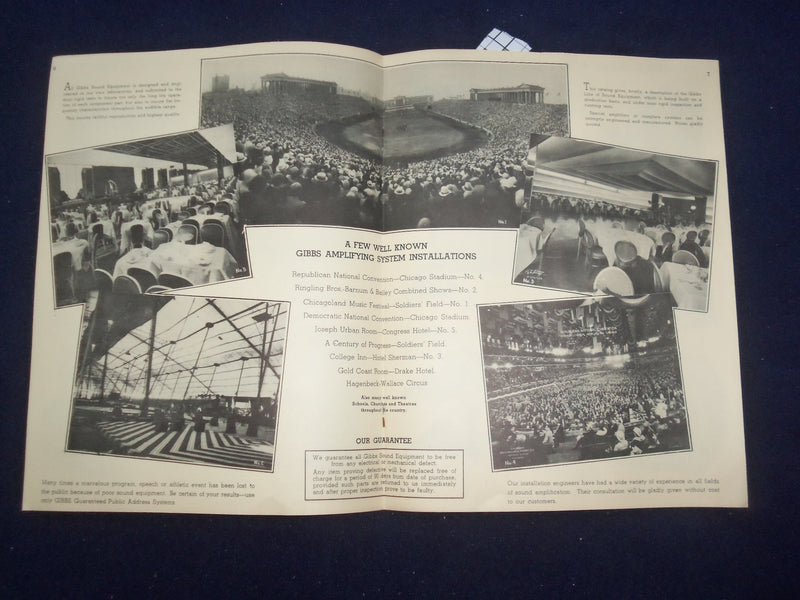 1930'S THOMAS B. GIBBS & CO. AMPLIFYING EQUIPMENT CATALOG - CHICAGO, IL - J 9326