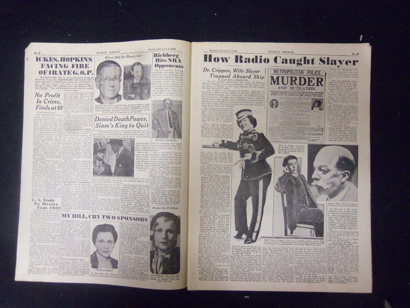 1935 FEBRUARY 3 NEW YORK SUNDAY MIRROR-NEW DEAL FACING ATTACK BY G.O.P.- NP 2250