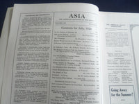 1920 JULY ASIA MAGAZINE - SIGH OF BULBUL - GREAT PHOTOS & STORIES - SP 1222I
