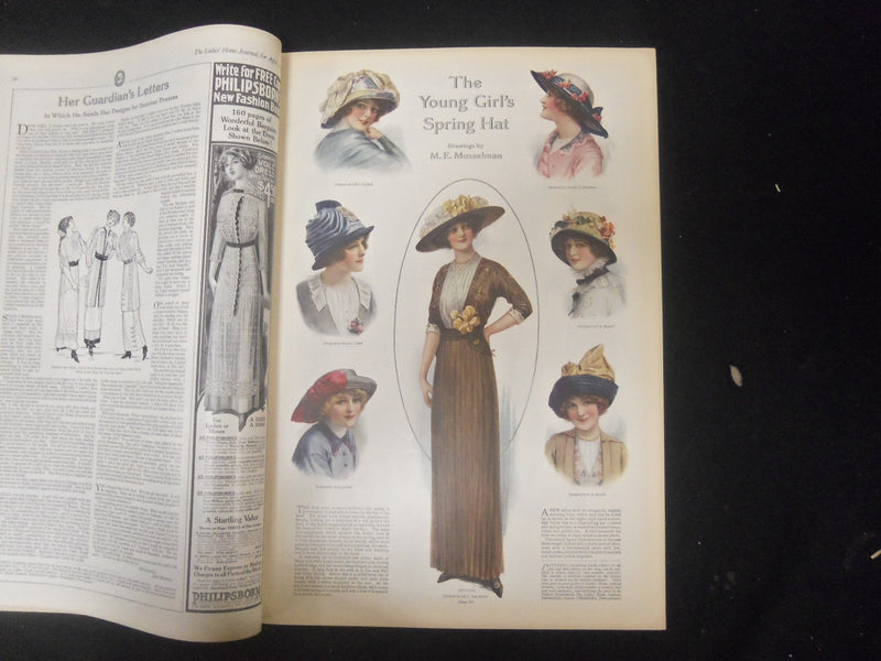 1913 APRIL LADIES' HOME JOURNAL MAGAZINE - HARRISON FISHER COVER - ST 4480