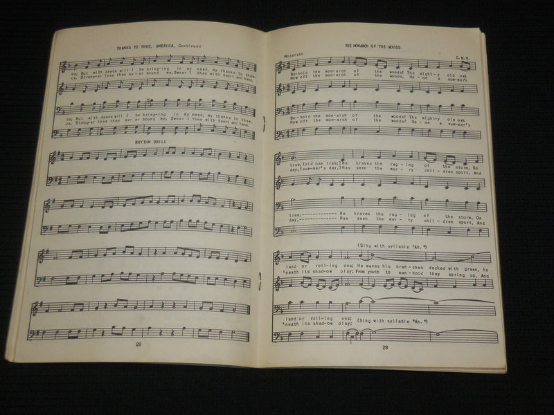 1940 FOUR PART SIGHT READING FUN SOFTCOVER BOOK BY CARL W. VANDRE - J 6987