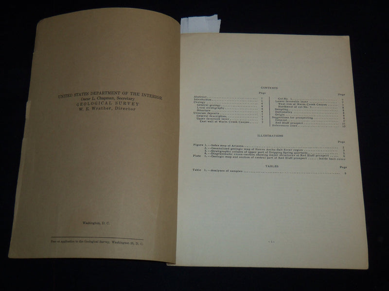 1951 OCTOBER URANIFEROUS QUARTZITE , RED BLUFF GEOLOGICAL STUDY - KAISER- J 8902