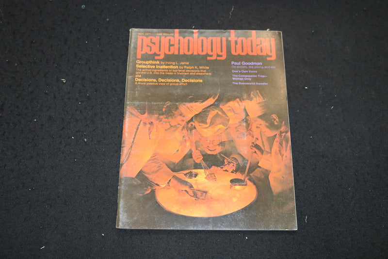 1971 NOVEMBER PSYCHOLOGY TODAAY MAGAZINE - GROUPTHINK COVER - SP 4182V