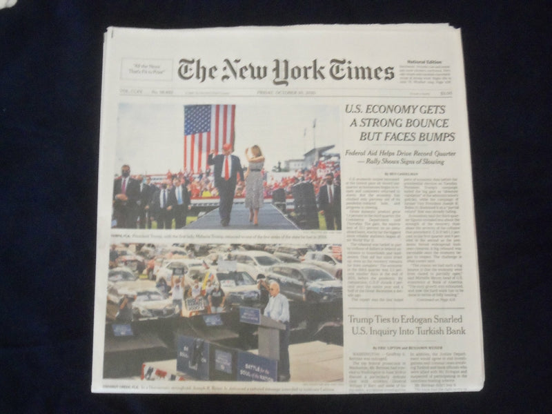 2020 OCTOBER 30 NEW YORK TIMES-U.S. ECONOMY GETS A STRONG BOUNCE BUT FACES BUMPS