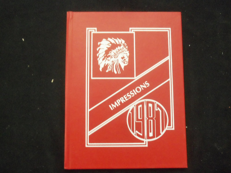 1987 IMPRESSIONS PEQUANNOCK VALLEY SCHOOL YEARBOOK- POMPTON PLAINS, NJ - YB 3165