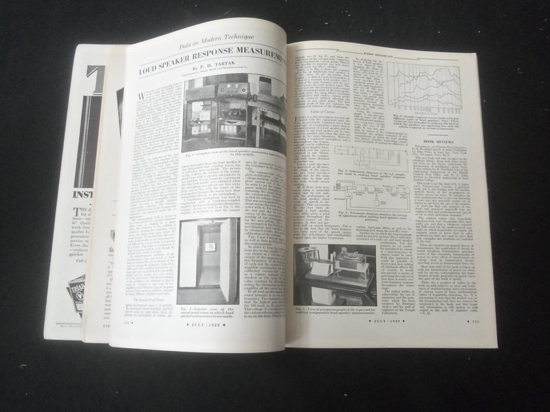1929 JULY RADIO BROADCAST MAGAZINE - NICE COVER, ARTICLES & PHOTOS - B 434T