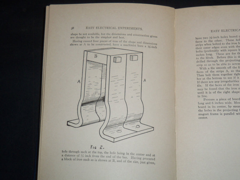1903 EASY EXPERIMENTS IN ELECTRICITY BOOK BY L. P. DICKINSON - KD 5294Q