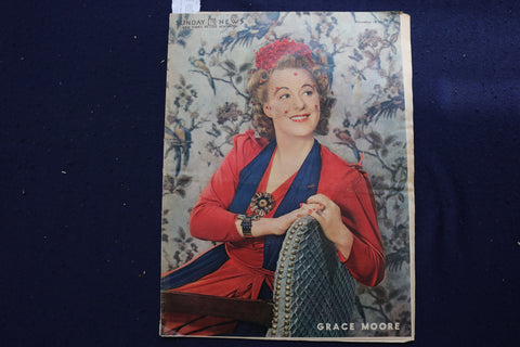 1941 DEC 14 SUNDAY NEWS PICTURE-GRACE MOORE-ANDREW SISTERS-L. DUROCHER - E 22730