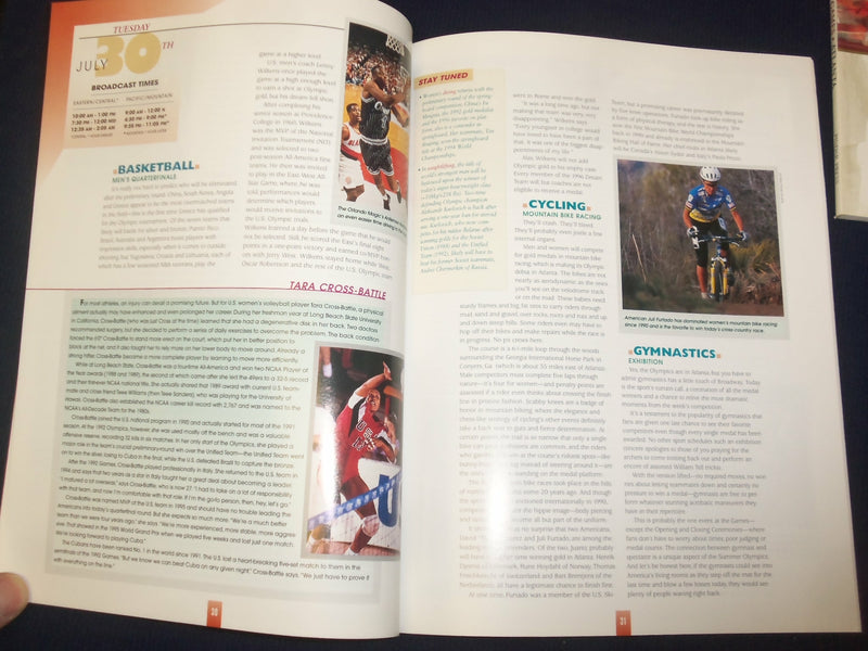 THE 1996 OLYMPIC GAMES PROGRAM-THE OFFICIAL NBC VIEWER'S GUIDE -LOT OF 2- B 6481