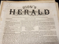 1869 ZION'S HERALD METHODIST EPISCOPAL CHURCH NEWSPAPER LOT OF 30 - NP 3877H