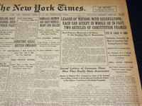 1919 FEBRUARY 6 NEW YORK TIMES - LEAGUE OF NATIONS WITH RESERVATIONS - NT 7961