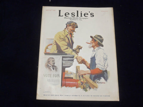 1916 SEPTEMBER 21 LESLIE'S WEEKLY MAGAZINE - VOTE FOR - ST 6118