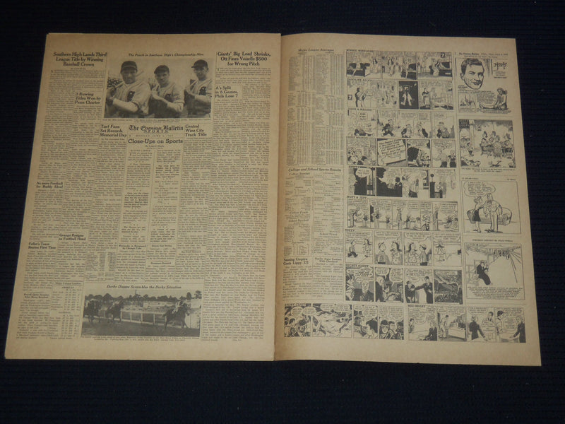 1945 PHILADELPHIA EVENING BULLETIN NEWSPAPER LOT OF 2 - OVERSEAS EDN - NP 2150Z