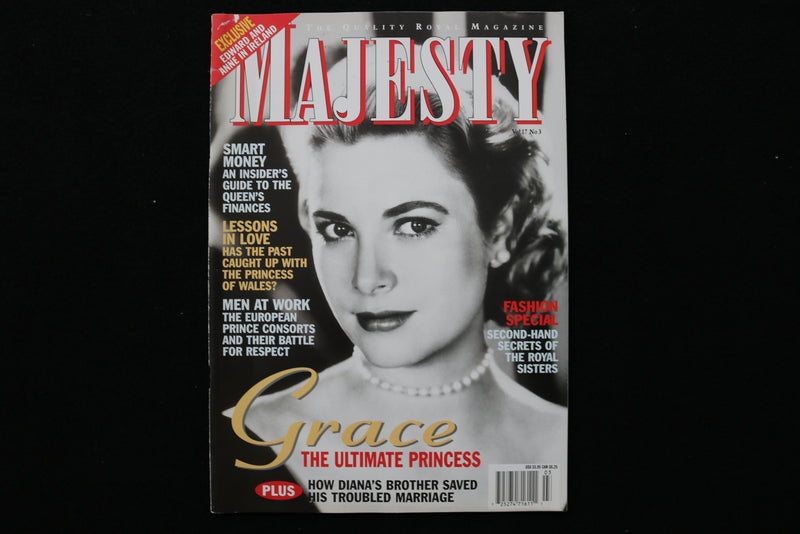 1996 MARCH MAJESTY MAGAZINE - PRINCESS GRACE COVER - E 19989