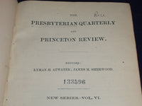 1877-1882 THE PRINCETON REVIEW BOUND VOL. LOT OF 3 - PRESBYTERIAN - KD 1187