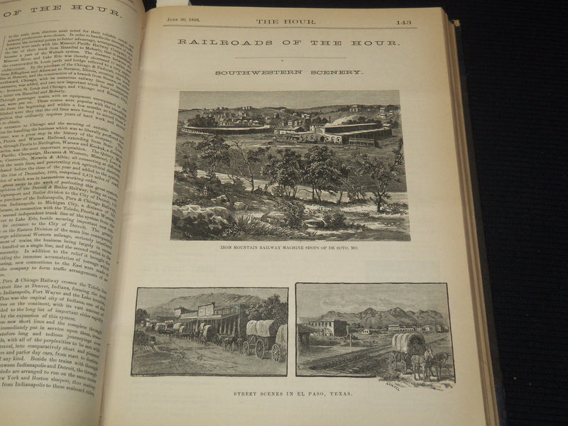1883-1884 THE HOUR MAGAZINE BOUND VOLUME LOT OF 2 - NEW YORK - KD 3340K