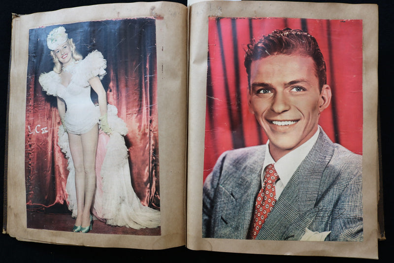 1940'S HOLLYWOOD SCRAPBOOK - HUMPHREY BOGART-CLARK GABLE-FRANK SINATRA - E 24930