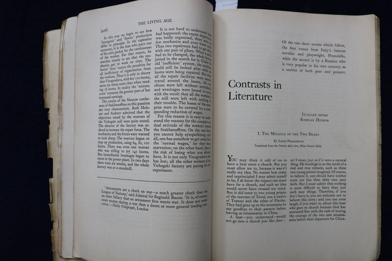 1936 JANUARY THE LIVING AGE MAGAZINE - LUIGI PIRANDELLO - K 1476