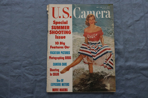 1956 JULY U.S. CAMERA MAGAZINE - BARBARA LANEY COVER - SP 1195F