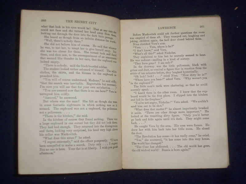 1919 THE SECRET CITY HARDCOVER BOOK BY HUGH WALPOLE - KD 9044
