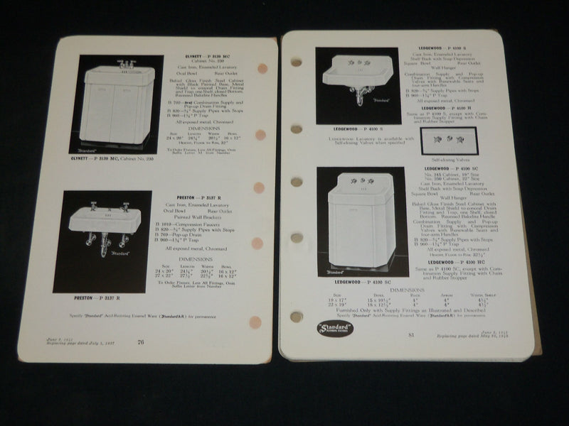 1908-1941 BOILERS & HEATING CATALOGS LOT OF 6 - PRICE SHEETS - J 6120