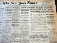 1930 NOVEMBER 29 NEW YORK TIMES - HOOVER NAMES DOAK SECRETARY OF LABOR - NT 5747