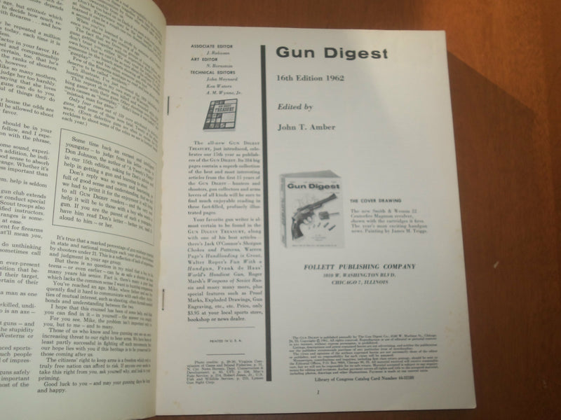 1962 GUN DIGEST 16TH ANNUAL EDITION - KD 6691